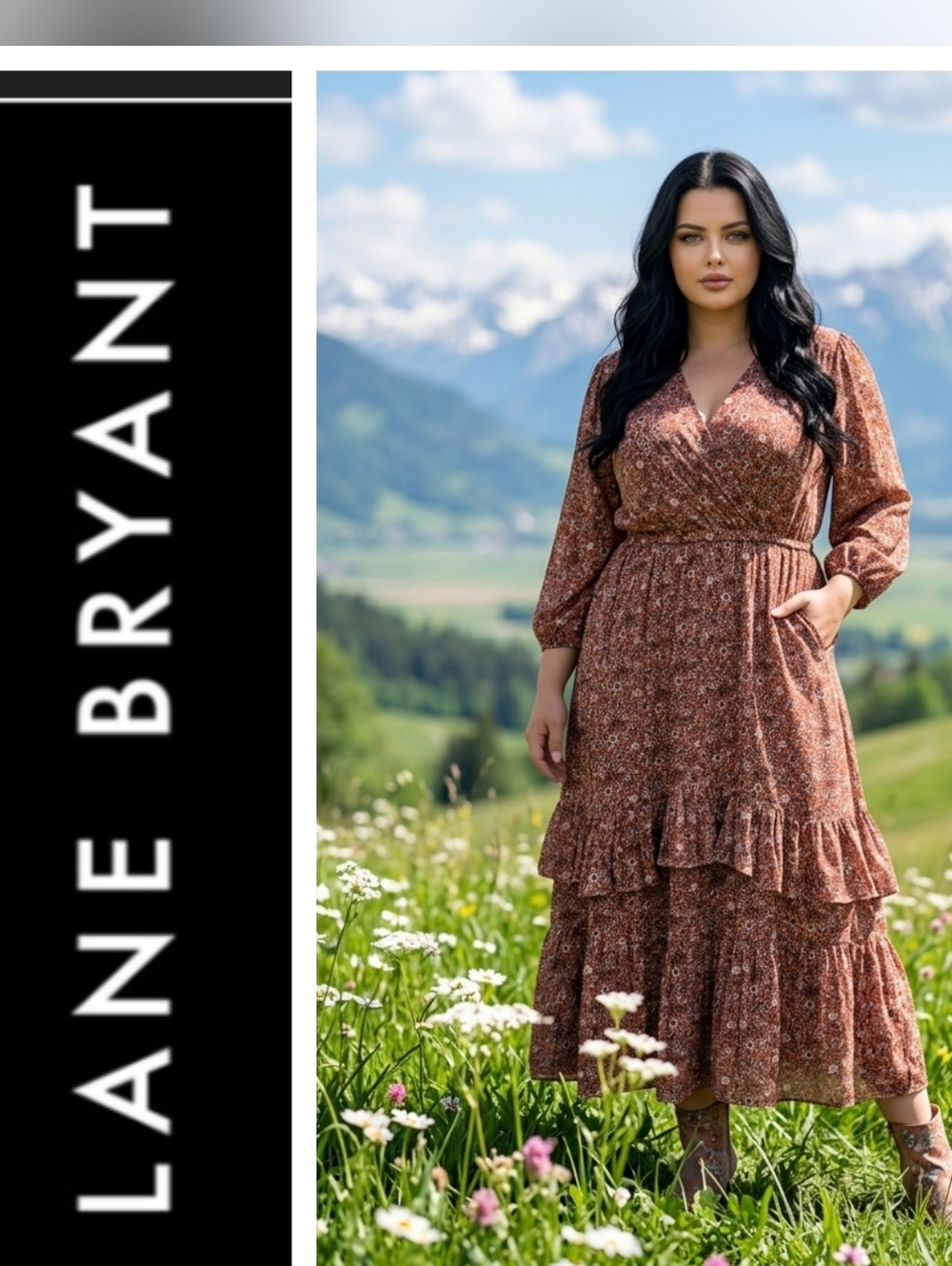 Lane Bryant  Floral Print Maxi Dress